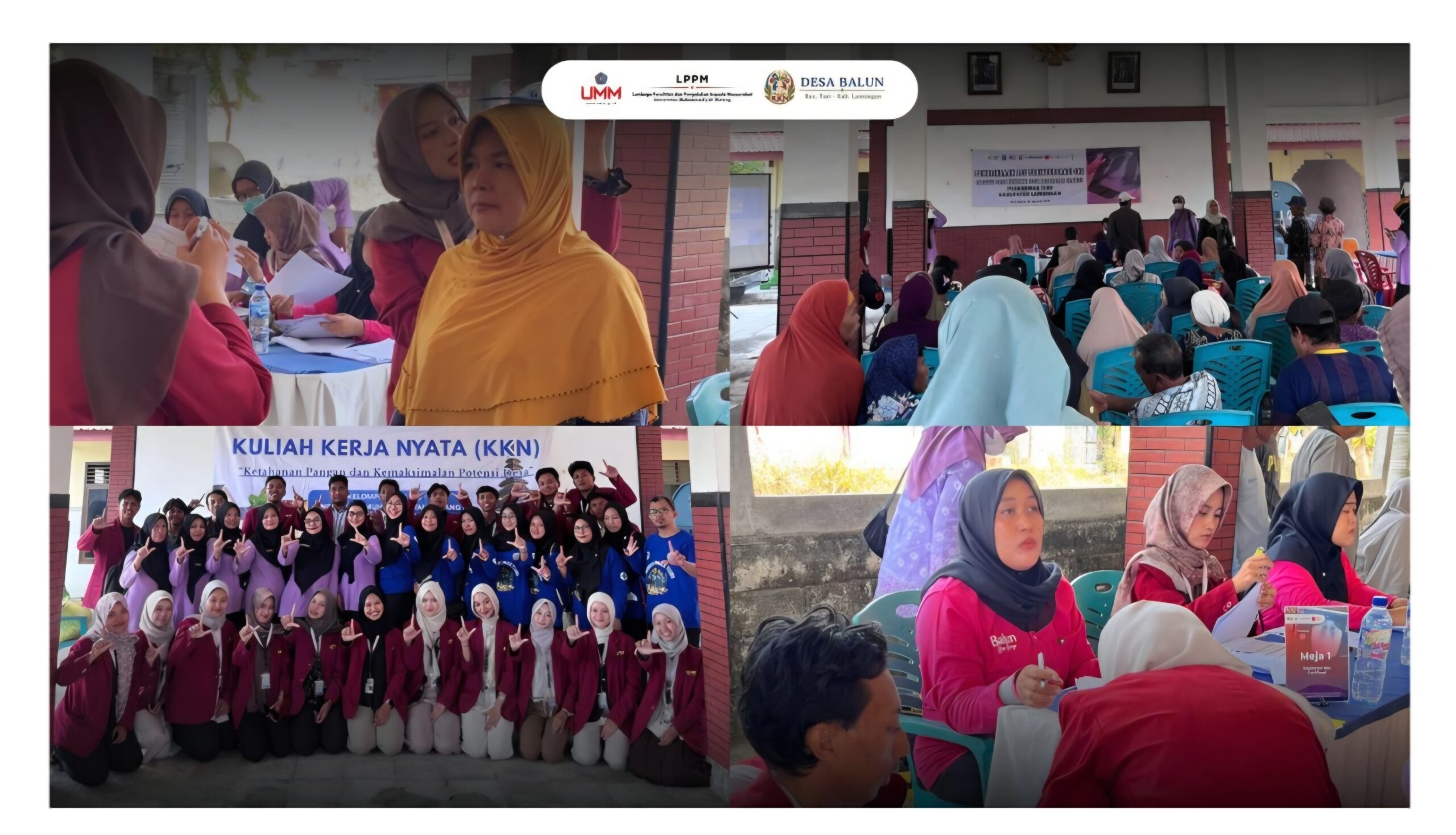 Sebanyak 241 Warga Balun dan Tambakploso Ikuti Skrining Kesehatan dan TBC, Mahasiswa KKN UMM Turut Membantu Proses Pelaksanaan