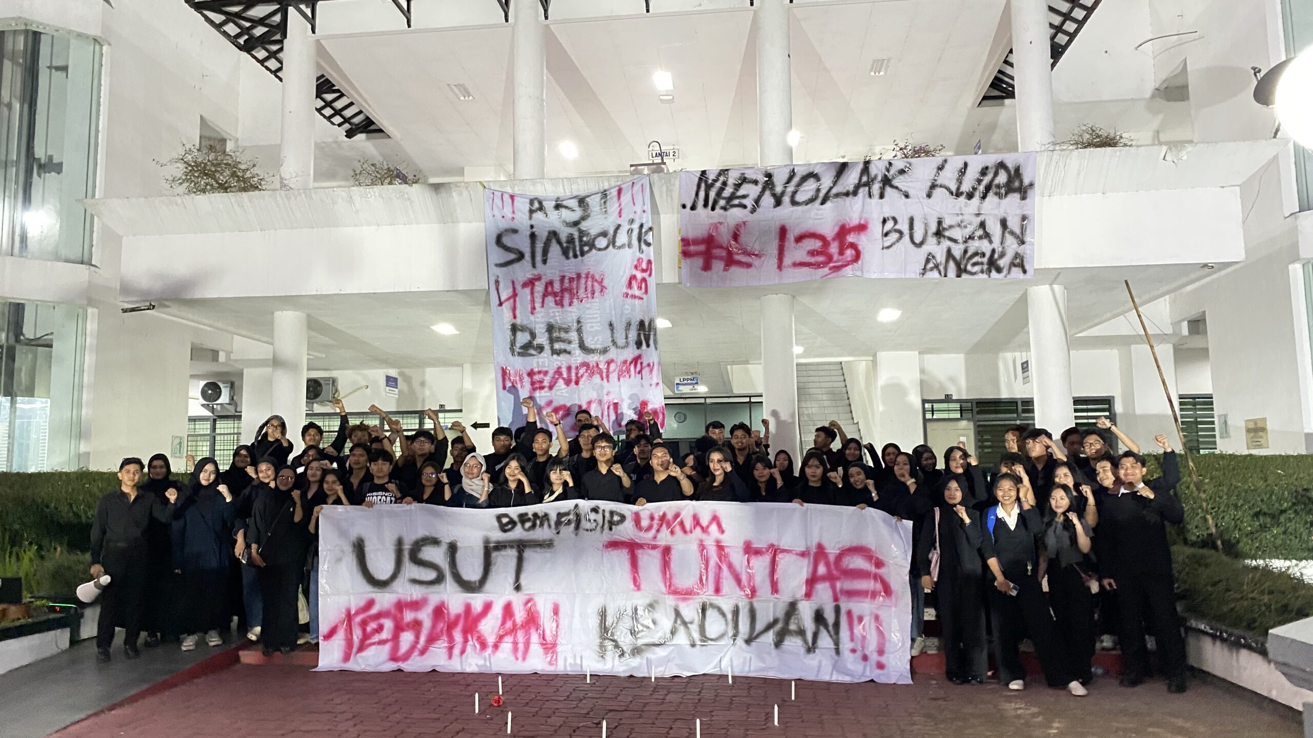 Empat Tahun Tragedi Kanjuruhan, BEM FISIP Gelar Aksi Simbolik